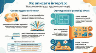 Усний твір - опис приміщення на основі особистих вражень в художньому стилі