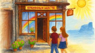 Анастасія Шевердіна. Повість «Крамниця щастя» (2‒3 оповіді на вибір учителя / учительки).  Короткі відомості про письменницю. Пошук сучасними підлітками відповідей на вічні питання людства. 