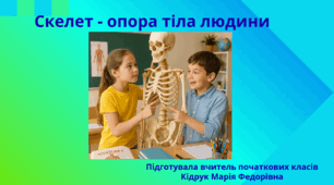 Презентація із ЯДС для 3 класу на тему: "Скелет - опора тіла людини" (до підручника Н. Бібік, Г. Бондарчук)