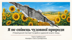 8 клас НУШ. Павло Грабовський «Я не співець чудовної природи…» (презентація + робочий аркуш)