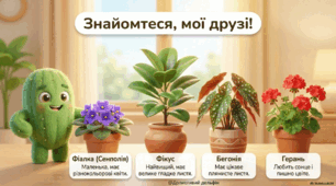 Кімнатні рослини. Догляд за ними. 2 клас ЯДС