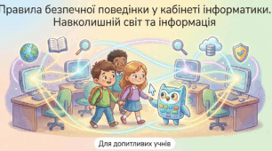 Урок 1.Правила безпечної поведінки у кабінеті інформатики. Навколишній світ та інформація