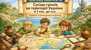 Практичне заняття № 16 «Сусіди греків на території України в І тис. до н.е. Робота з контурною картою».