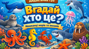 Дидактична гра «Вгадай хто це? Мешканці морів та океанів»