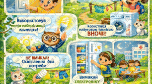 Інформаційний плакат "Бережи електроенергію"
