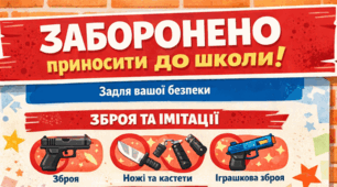 Плакат Заборонені предмети у школі