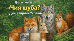 Дидактична гра "Чия шуба? Дикі тварини України"