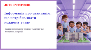 Інформація про евакуацію: що потрібно знати кожному учню. Правила безпеки та дії під час екстрених ситуацій. ЛЕГКО ПРО СЕРЙОЗНЕ