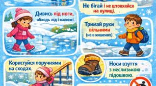 Пам'ятка "Правила безпеки під час ожеледиці"