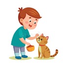 Kid Feeding Cat Stock Illustrations – 312 Kid Feeding Cat Stock Illustrations, Vectors & Clipart - Dreamstime