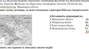 Комплексна підсумкова  робота Козацька революція середини ХVІІ ст.