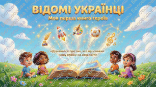 Демонстраційні картки «Відомі українці: Моя перша книга героїв» (Сучасний дизайн)