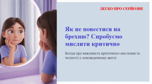 Як не повестися на брехню? Спробуємо мислити критично. ЛЕГКО ПРО СЕРЙОЗНЕ
