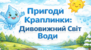 Пригоди Краплинки: дивовижний світ води (Інфографіка + робочий аркуш)