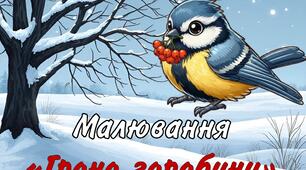 Заняття з малювання для дітей раннього віку "Гроно горобини"