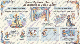 Урок музичного мистецтва. Музично-театральні жанри. Водевіль, опера-балет