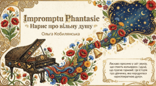 Ольга Кобилянська. «Іmpromtu phantasie». Становлення особистості, цілеспрямованої й цілісної натури. Образ ліричної героїні новели-роздуму.