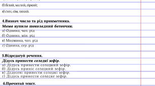 Діагностувальна робота. 4 клас. Прикметник