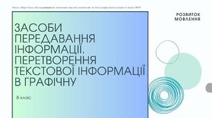 Презентація до уроку української мови з теми "Засоби передавання інформації. Перетворення текстової інформації в графічну". 8 клас НУШ