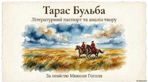 Літературний паспорт  та аналіз твору "Тарас Бульба"