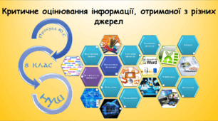 Критичне оцінювання інформації, отриманої з різних джерел (інформатика за підручником Морзе 8 клас)