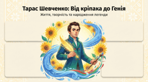 Т.Г.Шевченко – геніальний поет, мислитель, пророк національного відродження в Україні. Перші поетичні твори баладного та елегійного жанрів («Причинна», «Думи мої…»)