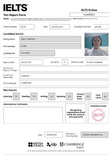  IELTS Online Academic result