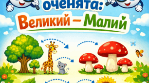 Дидактична гра «Розумні оченята: великий — малий»