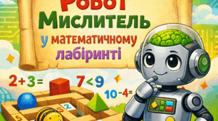 Конспект інтегрованого заняття з елементами STEM-освіти  (математика, робототехніка) у дистанційному форматі для дітей старшого дошкільного віку "Робот-мислитель у математичному лабіринті"