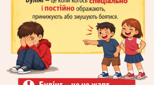 Про "Булінг + Кібербулінг"- Постери, картки, ситуації, бесіда, рольова вправа, інтерактивна гра.
