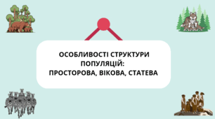 Презентація з біології для 11 класу "Особливості структури популяцій: просторова, вікова, статева"