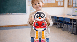 🐧 Пінгвін-валентинка до Дня свято Валентина 💞