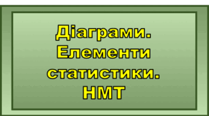 Діаграми. Елементи статистики. НМТ