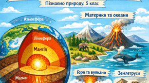 Чим особлива літосфера. Рельєф. 5 клас. НУШ. Підручник Т.Коршевнюк, О.Ярошенко.