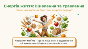 Звідки наш організм бере енергію та будівельний матеріал