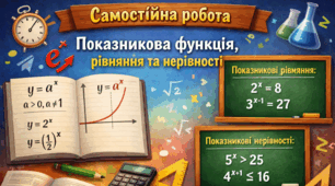 Самостійна робота. ☆Показникова функція. Показникові рівняння та нерівності.