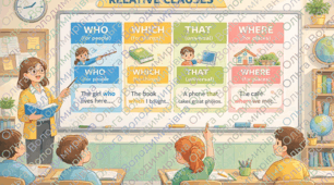 📘 Relative Clauses: who, which, that, where. Prepare 8, Unit 14 Grammar (Граматичний матеріал + вправи + ключі)