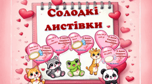 Солодкі листівки для учнів на День Святого Валентина