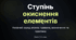 Ступінь окиснення хімічних елементів.