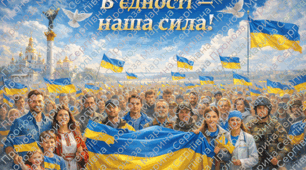 Плакат  "В єдності — наша сила!" (на 12 аркушів А4)