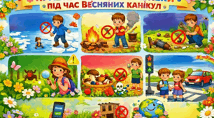 Інструктаж з БЖД перед весняними канікулами. Правила ТЕХНІКИ БЕЗПЕКИ під час ВЕСНЯНИХ КАНІКУЛ 2025-26 н.р.