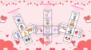 St Valentine's Day Action Dice (english).