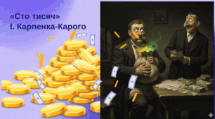 Іван Карпенко-Карий. «Сто тисяч»: презентація, урок, картки для групової роботи