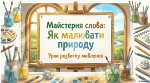 Презентація "Особливості будови опису природи. Сполучення в одному тексті різних типів мовлення (розповіді й опису)"