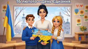 День Єднання (16 лютого) —  PPTX презентація з наголосами