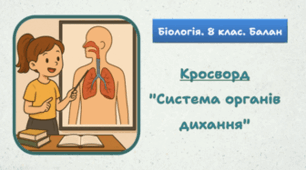 Кросворд «Система органів дихання»