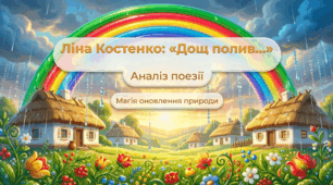 Ліна Костенко.  «Дощ полив»