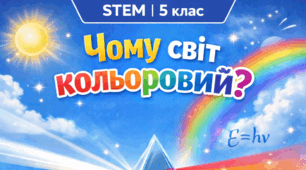 5 клас. Чому світ кольоровий. Чому небо синє, а трава зелена. Світлові ефекти. Фарби.