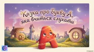 Казка "Буква А, яка вчиться слухати"