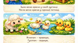 Мнемотаблиця до вірша Тамари Коломієць "Веснянка"